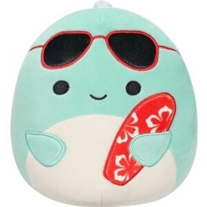 Squishmallows 8" Perry Teal Dolphin Plush Toy with Sunglasses and Surfboard NWT